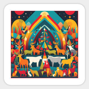 Animal Christmas Sticker